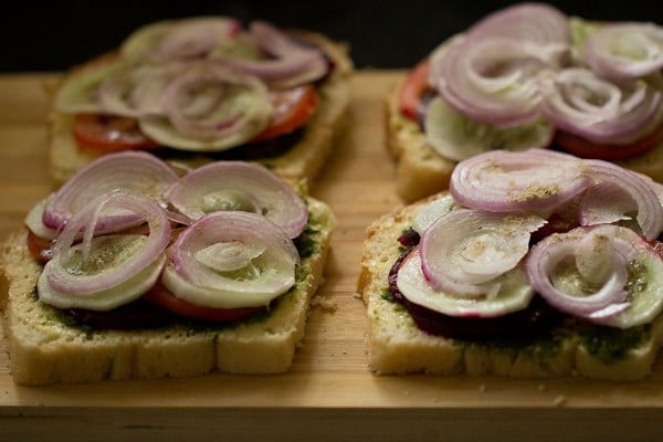 onion slices with seasoning. 