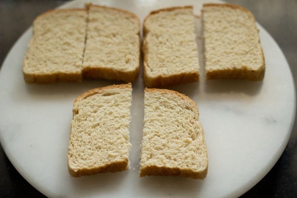 bread cut in rectangles
