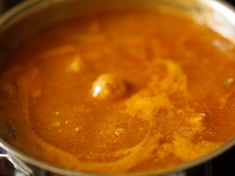 simmer idli sambar for 6 to 7 minutes