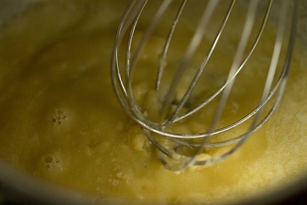 whisked flour and butter.