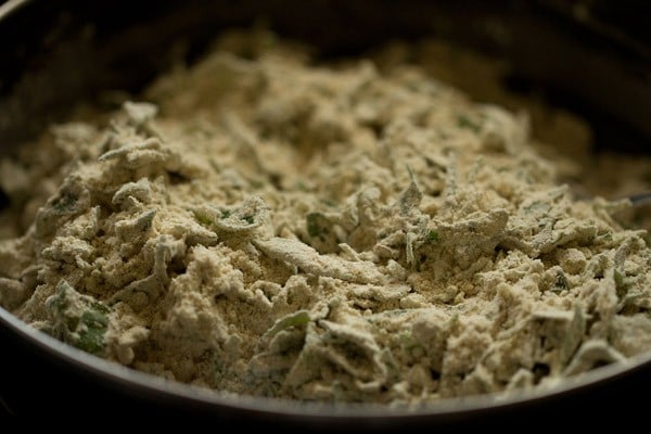 methi leaves mixed with flours