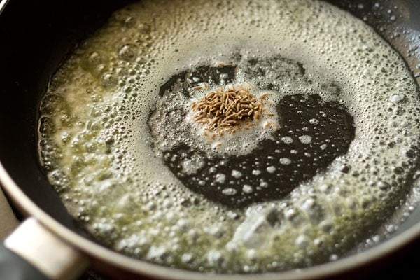 cumin seeds added to butter for tempering