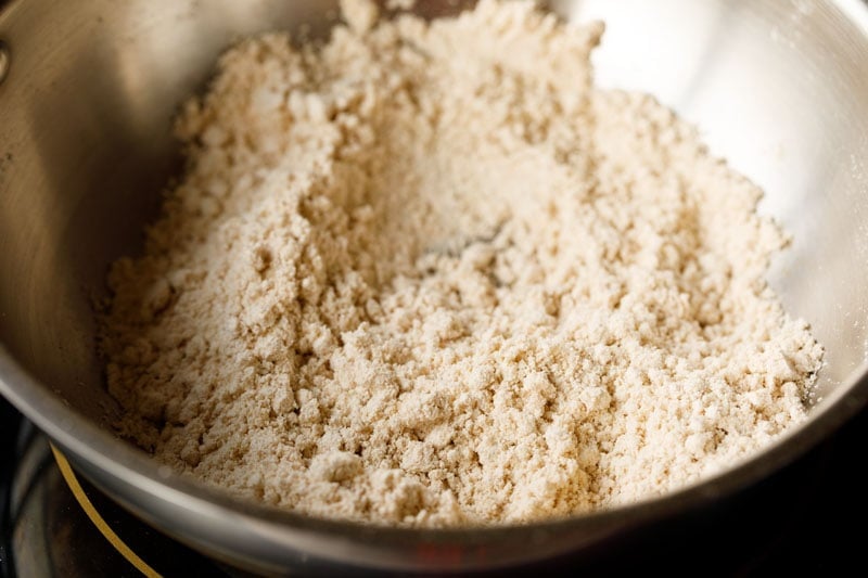 wheat flour mixed with ghee. 