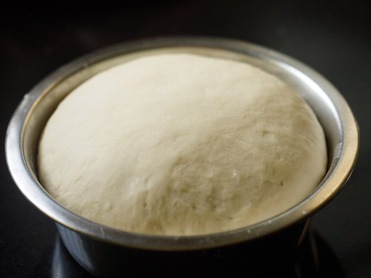 pizza dough has doubled and increased in volume