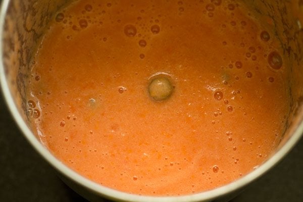 tomatoes blended to a smooth puree