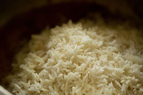 soaked rice added