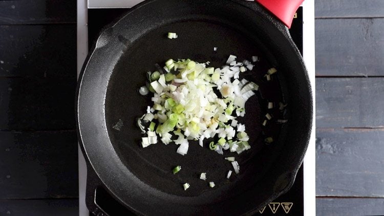 chopped spring onions (scallions) added